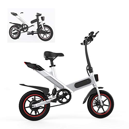 Fafrees Bicicleta Eléctrica Plegable de 14 Pulgadas con Pedales, Bicicletas Eléctricas para Adultos Motor sin Escobillas, 36v/10AH/25km, IP54, (Entrega rápida en 3-7 días laborales) [EU Stock]