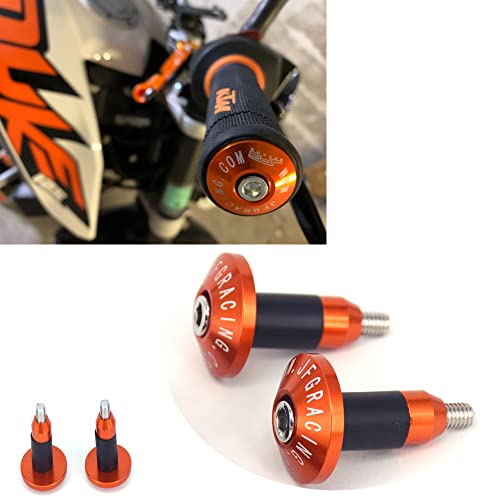 Fast Pro - Tapón deslizante de aluminio moldeado CNC universal de 22 mm (7/8 pulgadas) para puños de manillar para KTM Duke EXC SX SXF XCF XCW, color naranja