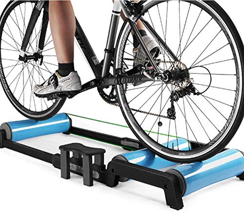 FHUILI Entrenador de Bicicleta Plegable - Rodillos de Bicicleta Bicicleta Plegable Entrenador de Soporte de Entrenamiento Bicicleta MTB Rodillo Ciclismo Carretera Ejercicio Resistencia Bicicleta,A