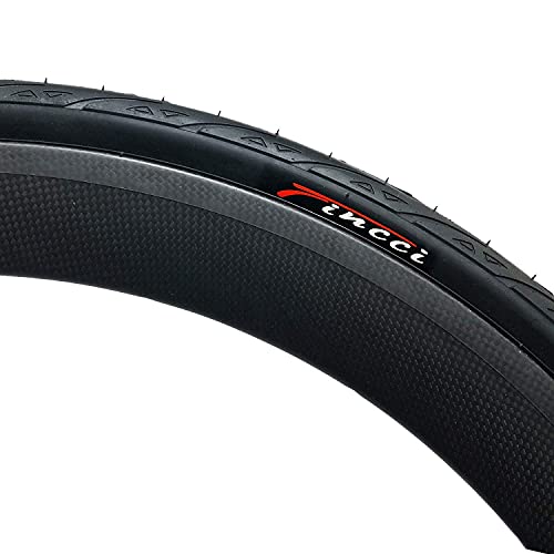 Fincci 700 x 25c 25-622 Plegable Cubierta para Ciclo Carrera Carretera Carreras Turismo Bici Bicicleta con protección de Nailon LVL3