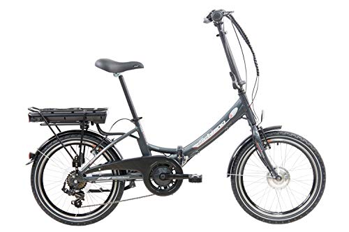 F.lli Schiano E- Star Bicicleta eléctrica, Adultos Unisex, Antracita, 20"