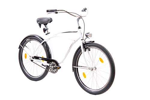 F.lli Schiano Lazy Bicicleta de Ciudad, Hombre, Blanco, 26''