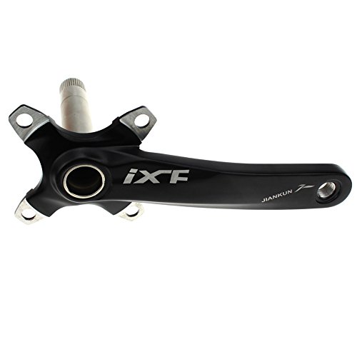 FOMTOR Juego de bielas de bicicleta BCD 104 para bicicleta de montaña con soporte inferior y pernos de cadena de 170 mm (negro).