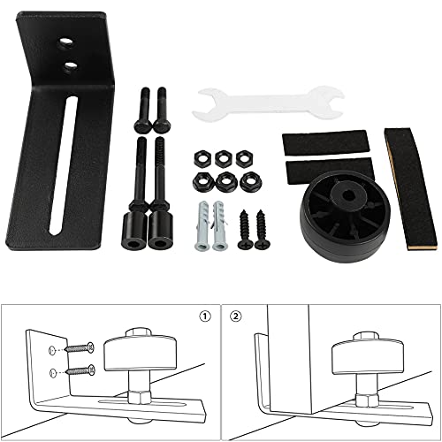 Forever Speed Guía de suelo para puerta corredera, ajustable, guía de rodillo con tornillos, 8 variantes posibles para todas las puertas de establo.