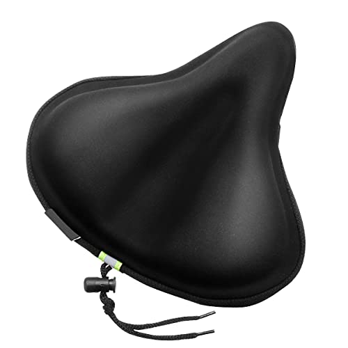 Cojín para asiento de bicicleta estática: funda de gel grande para asiento  de bicicleta, comodidad adicional, compatible con bicicleta de interior(hy)