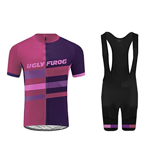 Future Sports Bicycle Wear Designs Bike Wear Ropa Verano Conjunta de Ciclismo de Hombre - Ciclismo Maillot Jersey y Bib Pantalones Cortos Ropa de Bicicleta Secado Rápido Respirable Sudor-Que Absorbe