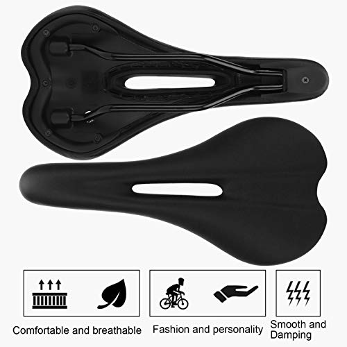 Gaeirt Amortiguador de Bicicleta Sillín de Bicicleta Suave Buena absorción de Impactos, para Bicicleta de Carretera(Negro)