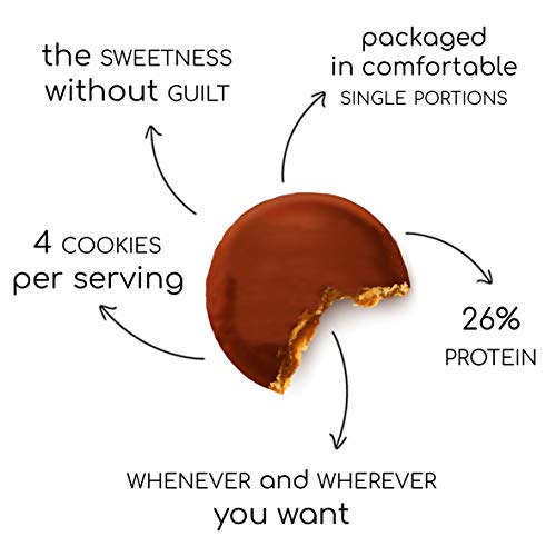 GALLETAS PROTEICAS Line@diet | 7x4 galletas sabor a CUBIERTO de CHOCOLATE | 26% de PROTEIN | Fit Snack 7 CUBIERTO DE CHOCOLATE