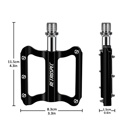 Gindoly Pedales Bicicleta de Montaña CNC de Aleación de Aluminio Ultraligero Ultra Eje Teniendo Sellado Pedales Tipo Universal para MTB y Carreras Carretera BMX Bicicleta y Más