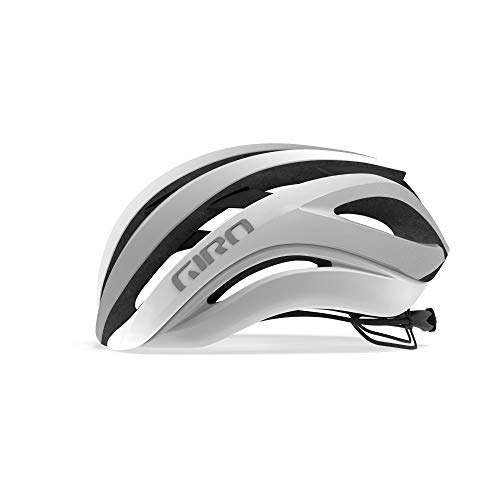 Giro - Aether MIPS - Casco de Carretera, Aether MIPS, Unisex Adulto, Color Blanco Mate y Plateado, tamaño Medium/55-59 cm