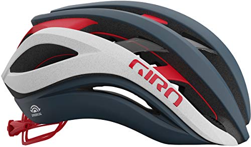 Giro Aether Spherical Casco, Hombre, Matte Portaro Grey/White/Red, S