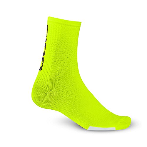 Giro Función Calcetines HRC Team, Todo el año, Unisex, Color Amarillo - Amarillo, tamaño Medium