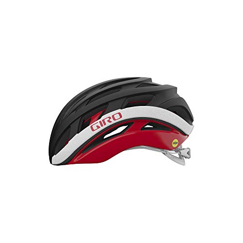 Giro Helios Spherical Casco, Hombre, Negro Mate y Rojo, S