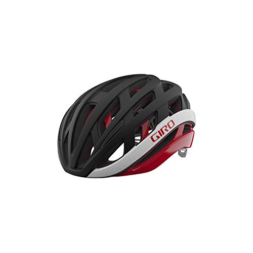 Giro Helios Spherical Casco, Hombre, Negro Mate y Rojo, S