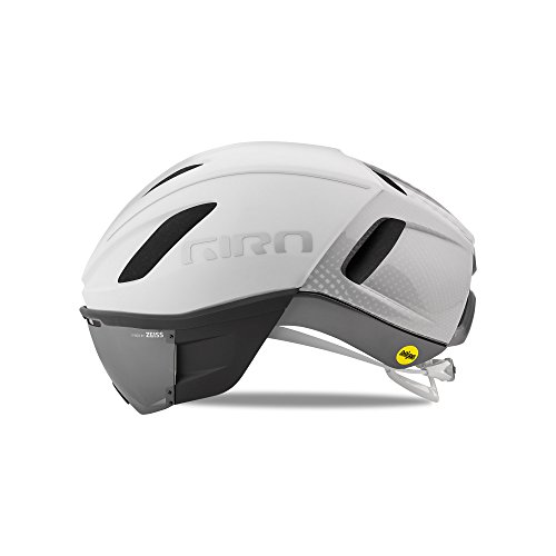 Giro Vanquish MIPS Casco de Ciclismo, Unisex, Blanco Mate y Plateado, Medium (55-59 cm)