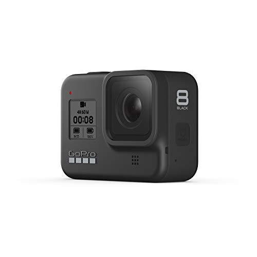 GoPro HERO8 Black, Cámara de Acción Digital 4K Resistente al Agua con Estabilización Hipersuave, Pantalla Táctil y Control de Voz: Transmisión en Vivo Full HD, Bluetooth USB Wireless