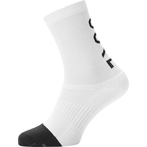 GORE WEAR C3 Unisex Calcetines Medianos, 44-46, Blanco/Negro