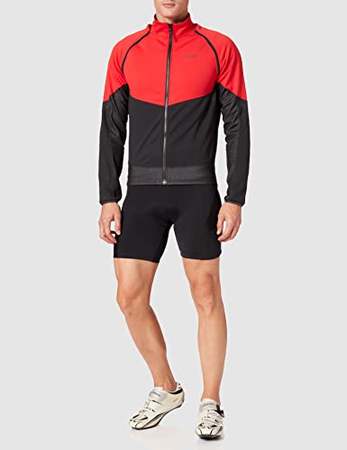 GORE WEAR Chaqueta de ciclismo Phantom para hombre, GORE-TEX INFINIUM, L, Rojo/Negro