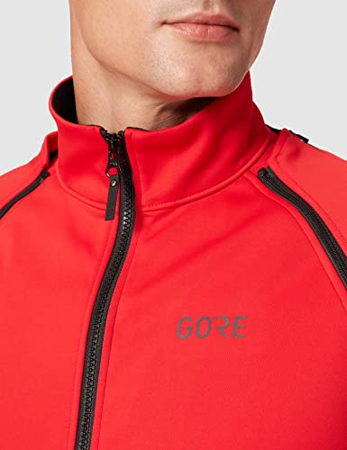 GORE WEAR Chaqueta de ciclismo Phantom para hombre, GORE-TEX INFINIUM, L, Rojo/Negro