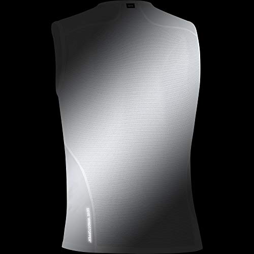 GORE WEAR M Camiseta interior de hombre GORE WINDSTOPPER, Talla: M, Color: Gris claro/Blanco