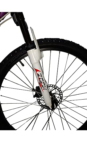 GOTTY Bicicleta de montaña MTB Mujer CRS, Aluminio 26", con suspensión Zoom Gama Alta, Cambio Shimano de 18 velocidades y Freno de Disco. (Violeta)