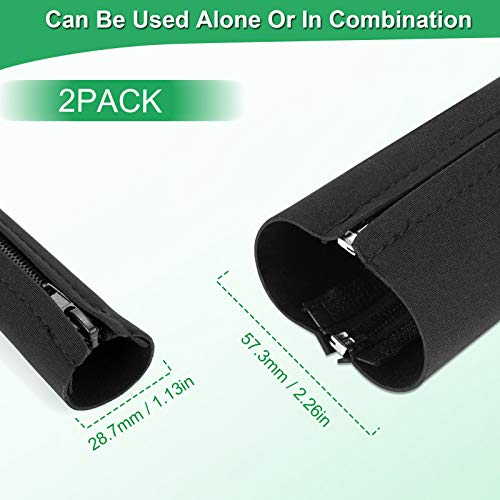 Gozlu Organizador Cables,4 x 50 cm Funda Cubre Cables de Neopreno con Cremallera +10 Reutilizables Bridas,Manguitos de Gestión para Recoge TV/Ordenador/Hogar/Entretenimiento/Oficina Cables