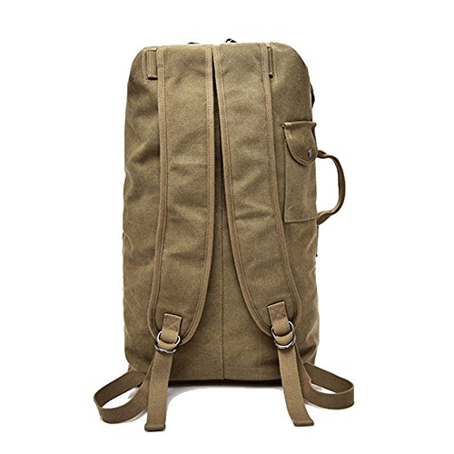 Gran capacidad de viaje escalada bolsa táctica militar mochila mujeres ejército bolsas lona cubo hombro bolsa deportes bolsa, Bk, Large