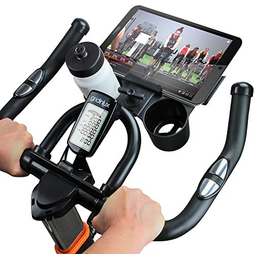 gridinlux. Trainer Alpine 8000. Bicicleta estática Spinning. Volante de Inercia 25 kg, Nivel Avanzado, Altura Ajustable, Pantalla LCD, Fitness, Unisex.