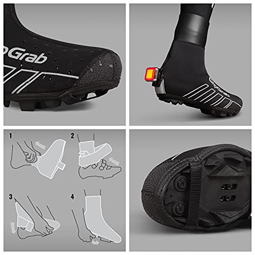 GripGrab Cubrezapatillas de Ciclismo RaceThermo X Neopreno 4mm Impermeable Cortavientos de Invierno Zapatillas MTB/CX Cubrebotas, Adultos Unisex, Negro, 42/43 EU