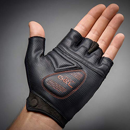 Gripgrab Guantes de Ciclismo ProGel 4mm DoctorGel Carretera MTB Cortos de Verano Bicicleta Antideslizantes Acolchados, Unisex Adulto, Negro, L