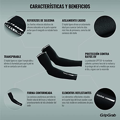 GripGrab Manguitos Ciclismo Ligeros Primavera Verano Ligeros y Antideslizantes para Bicicleta de Carretera MTB Gravel