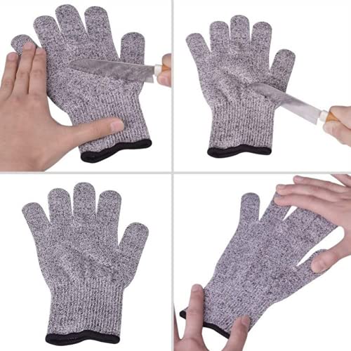 GUANTES ANTICORTES | Guante de Trabajo Anticorte Resistente a los Cortes de Nivel 5 de Seguridad | Protección de tus manos para la Cocina, Cortar Jamón, Carnicería, Jardín, Mecánica. Unisex