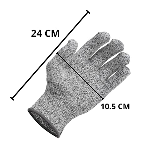 GUANTES ANTICORTES | Guante de Trabajo Anticorte Resistente a los Cortes de Nivel 5 de Seguridad | Protección de tus manos para la Cocina, Cortar Jamón, Carnicería, Jardín, Mecánica. Unisex