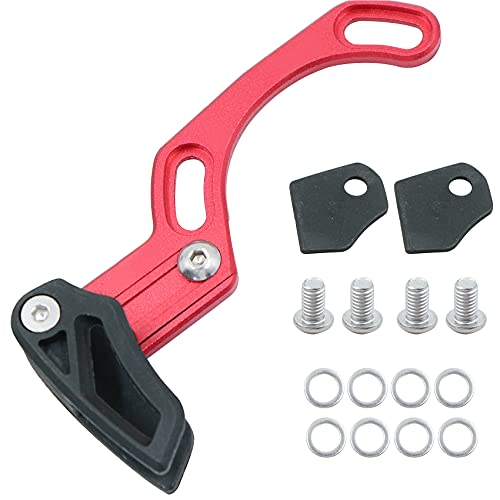 Guía de Cadena MTB Deflector de Cadena de Bicicleta - Bicicleta de montaña ISCG 05 Protector de Plato de Montaje Directo Accesorios de pedalier, Aleación de Aluminio Ultraligero, Rojo, 1 ud