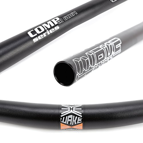 Hamimelon 31,8mm Manillar Elevado Curvo de Aleación de Aluminio para Bicicleta MTB Montaña Carretera Bici Universal (Negro, 720mm)