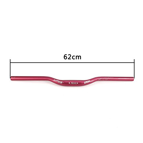 Hamimelon 31,8mm Manillar Elevado Curvo de Aleación de Aluminio para Bicicleta MTB Montaña Carretera Bici Universal (Rojo, 780mm)