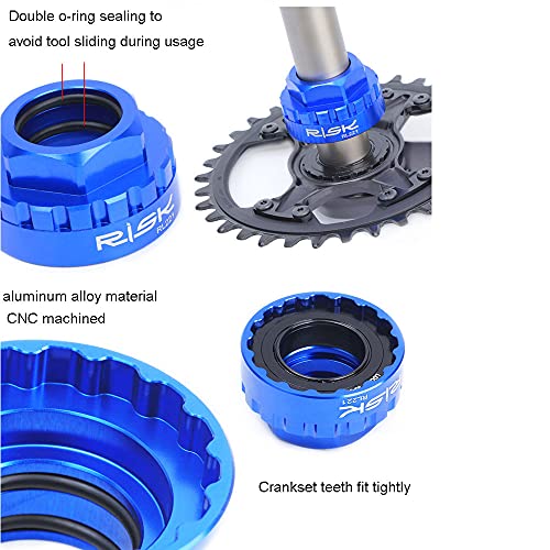 Herramienta de extracción e instalación del anillo de bloqueo de la corona de montaje recto de 12 velocidades compatible con la biela Shimano M7100 M8100 M9100 XT SLX