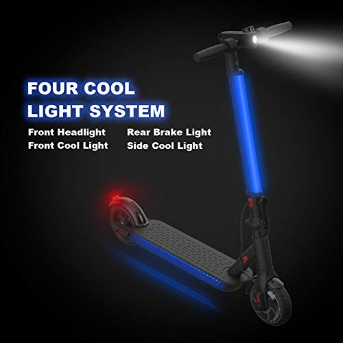 Hiboy Patinete Eléctrico S2 Lite - Neumáticos sólidos de 6.5" - hasta 16 KM de largo alcance y 21 KM/H scooter portátil plegable para niños adultos con doble Sistema de frenado