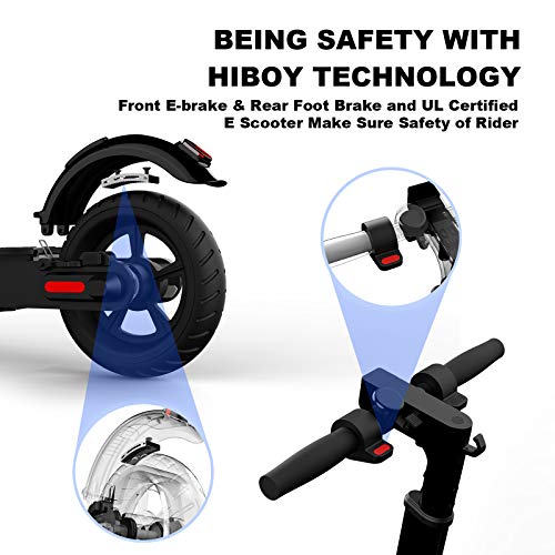 Hiboy Patinete Eléctrico S2 Lite - Neumáticos sólidos de 6.5" - hasta 16 KM de largo alcance y 21 KM/H scooter portátil plegable para niños adultos con doble Sistema de frenado