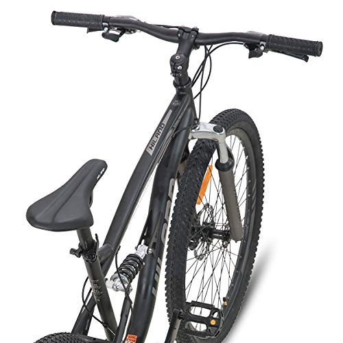 Hiland Bicicleta de montaña de 26 pulgadas, doble suspensión, 21 velocidades, bicicleta de montaña para hombre, 18 pulgadas, multifunción, color negro