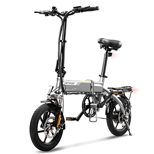 HITWAY Bicicleta eléctrica E Bike Bicicletas urbanas Bicicleta Plegable Bicicleta Fabricada en Aluminio de aviación, batería de 7.5Ah, Motor de 250 W, Alcance hasta 45 km BK3-HW