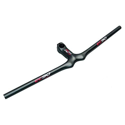 HKYMBM Manillar MTB de Carbono, Fibra de Carbono 3K Completa Bicicletas Integrado de Las Montañas de la manija Recta 660/680/700/720 con el vástago 90/100 / 110MM,90 * 680