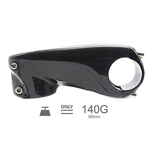 HKYMBM Potencia Bicicleta, -10 Madre Grado 31,8 mm Fibra de Carbono Ligera Completa de Bicicletas, para la mayoría de Bicicletas, Bicicleta de Carretera, MTB, BMX, Ciclismo,Rojo,90mm