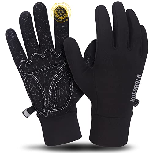 HoloHolo Guantes de Ciclismo Guantes de Invierno Impermeables y a Prueba de Viento Guantes de Bicicleta con Pantalla táctil Guantes térmicos Ligeros Antideslizantes para Guantes Deportivos