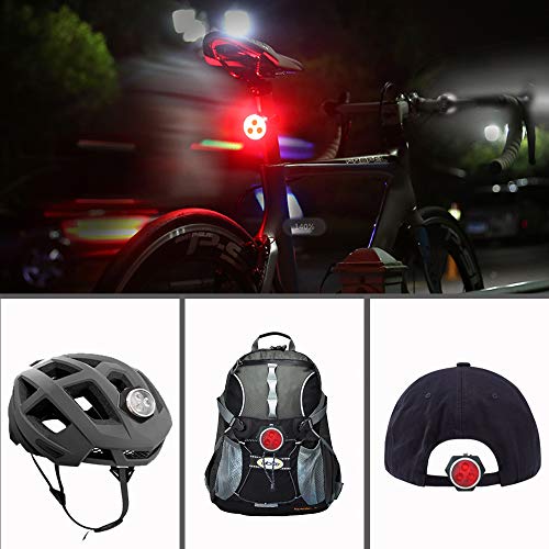 Hually Luces Bicicleta Recargable LED, Luz para Bicicleta por USB Conjunto de Luces Delantera y Trasera para Bicicleta 4 Modo 800mAh Reflector Bici Seguridad Faro de Señal,2 Cable USB