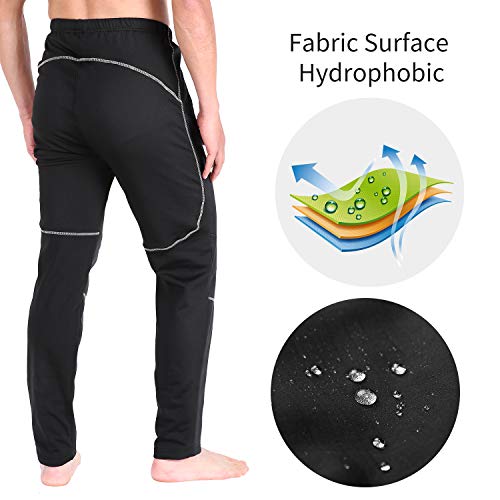 INBIKE Pantalon Largo De Ciclismo Abrigo Transpirable Invierno para Hombre, Pantalones Impermeable para Montaña Senderismo Trekking Senderismo Acampada Escalada(L)