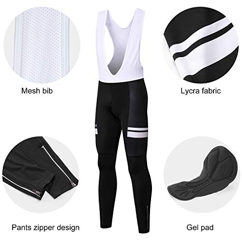 INBIKE Ropa Ciclismo Hombre De Entretiempo con 3D Acolchado De Gel, Conjunto Culotte Traje Largo Ciclismo Calentita Cortavientos, Maillot Ciclismo + Pantalon/Culote Bicicleta(Maillot+Culote,M)