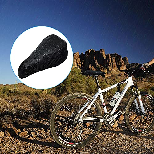 Inroserm Funda de Gel para Sillín de Bicicleta, Cojín para Asiento de Bicicleta con Funda Resistente al Agua y al Polvo y Correa de Reflectante, Asiento Extra Suave para Ciclismo de Montaña (Rojo)