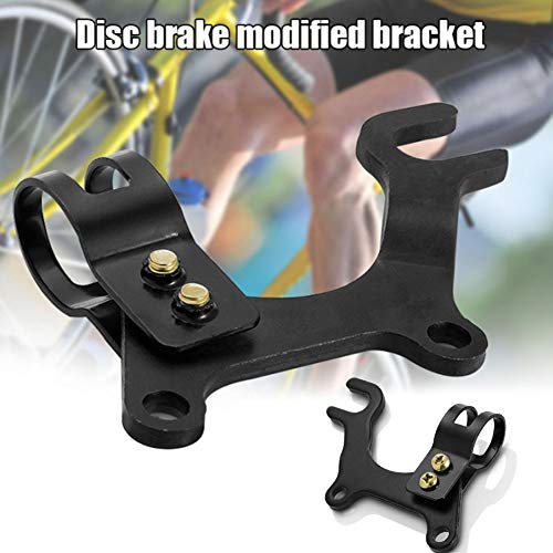 INTVN Soporte de Freno de Disco de Bicicleta, 2pcs Universal Ajustable Freno de Disco Delantero Componentes Negro de 20 mm para Bicicleta de Carretera MTB de 160 mm