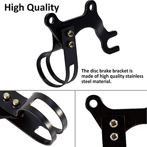 INTVN Soporte de Freno de Disco de Bicicleta, 2pcs Universal Ajustable Freno de Disco Delantero Componentes Negro de 20 mm para Bicicleta de Carretera MTB de 160 mm